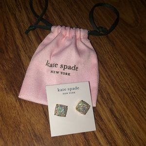 Kate spade New York square glitter stud earrings